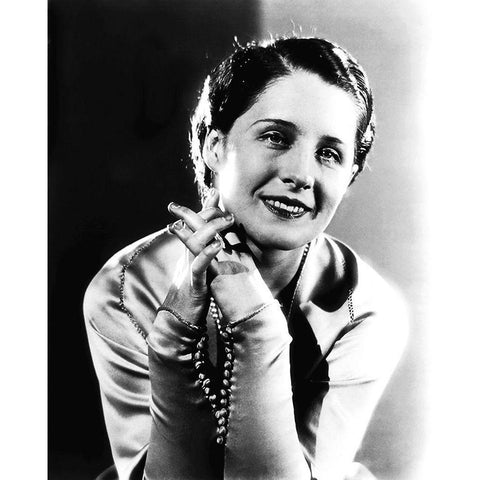 Norma Shearer White Modern Wood Framed Art Print by Hollywood Photo Archive