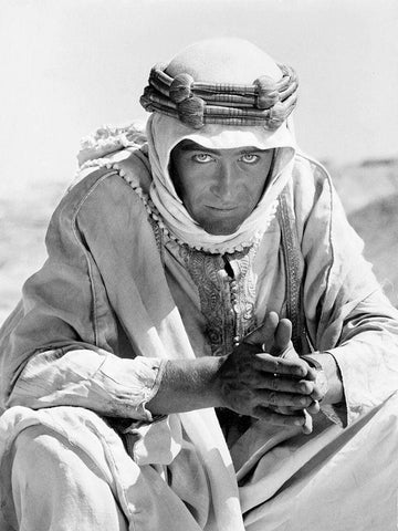 Peter OToole -  Lawrence of Arabia  02C Black Ornate Wood Framed Art Print with Double Matting by Hollywood Photo Archive