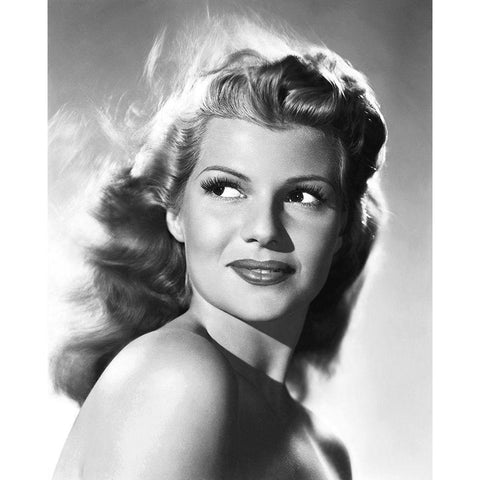 Rita Hayworth Gold Ornate Wood Framed Art Print with Double Matting by Hollywood Photo Archive