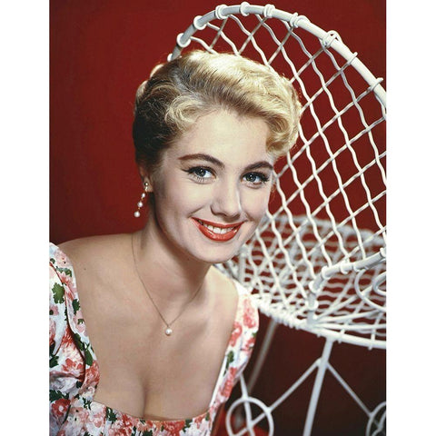 Shirley Jones White Modern Wood Framed Art Print by Hollywood Photo Archive