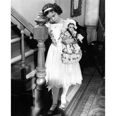 Shirley Temple - Little Princess Gold Ornate Wood Framed Art Print with Double Matting by Hollywood Photo Archive