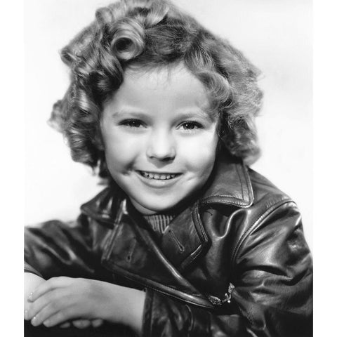 Shirley Temple White Modern Wood Framed Art Print by Hollywood Photo Archive