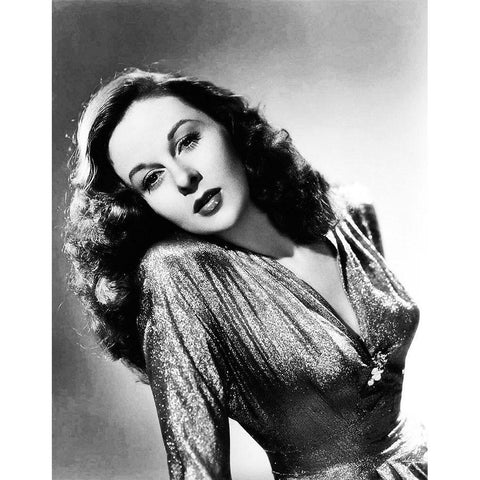 Susan Hayward White Modern Wood Framed Art Print by Hollywood Photo Archive