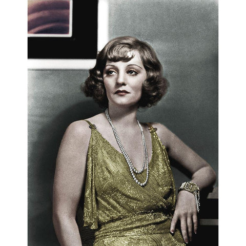 Tallulah Bankhead Gold Ornate Wood Framed Art Print with Double Matting by Hollywood Photo Archive