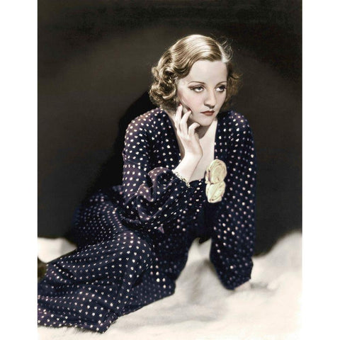 Tallulah Bankhead White Modern Wood Framed Art Print by Hollywood Photo Archive