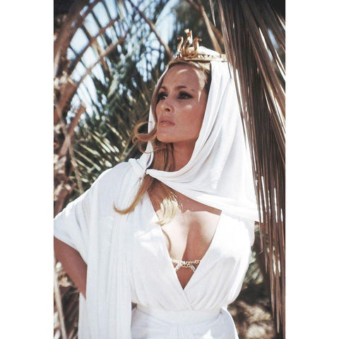 Ursula Andress - SHE White Modern Wood Framed Art Print by Hollywood Photo Archive