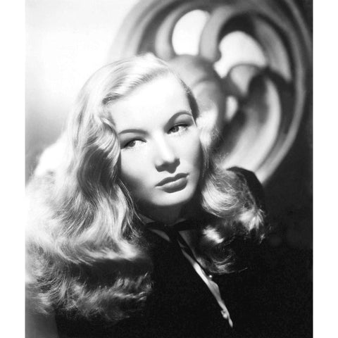 Veronica Lake White Modern Wood Framed Art Print by Hollywood Photo Archive