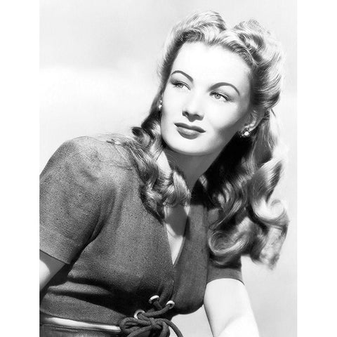 Veronica Lake White Modern Wood Framed Art Print by Hollywood Photo Archive