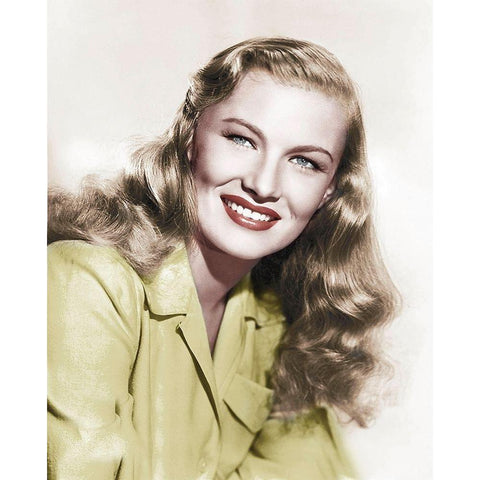 Veronica Lake Gold Ornate Wood Framed Art Print with Double Matting by Hollywood Photo Archive