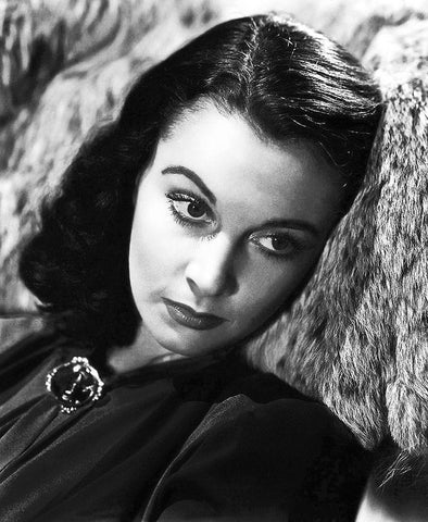 Vivian Leigh White Modern Wood Framed Art Print with Double Matting by Hollywood Photo Archive