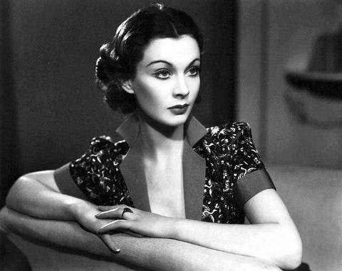 Vivien Leigh White Modern Wood Framed Art Print with Double Matting by Hollywood Photo Archive