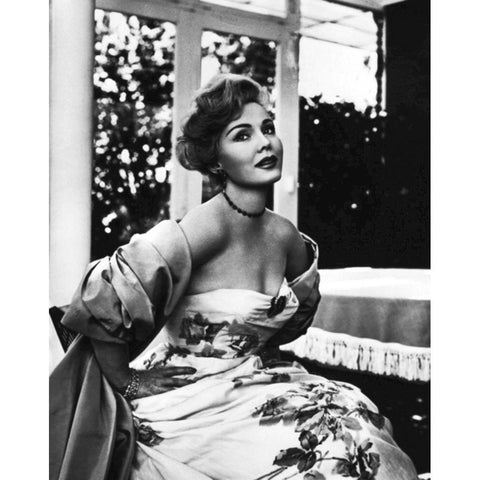 Zsa Zsa Gabor White Modern Wood Framed Art Print by Hollywood Photo Archive