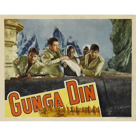 Cary Grant - Gunga Din Gold Ornate Wood Framed Art Print with Double Matting by Hollywood Photo Archive