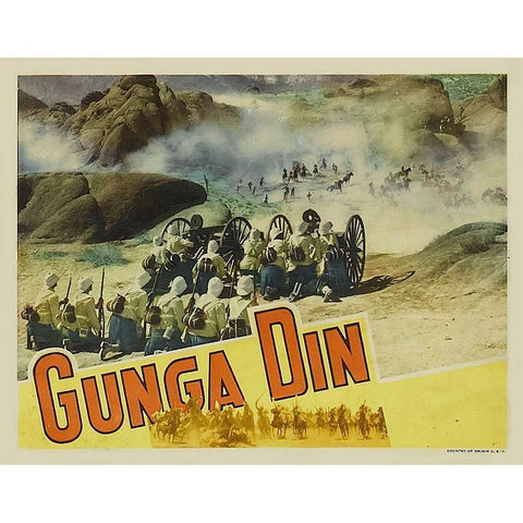 Cary Grant - Gunga Din Gold Ornate Wood Framed Art Print with Double Matting by Hollywood Photo Archive