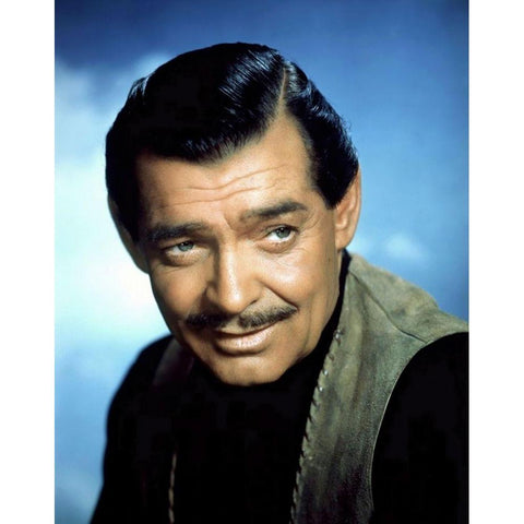 Clark Gable - The Tall Men White Modern Wood Framed Art Print by Hollywood Photo Archive