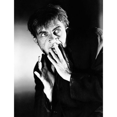 Dwight Frye - Frankenstein White Modern Wood Framed Art Print by Hollywood Photo Archive