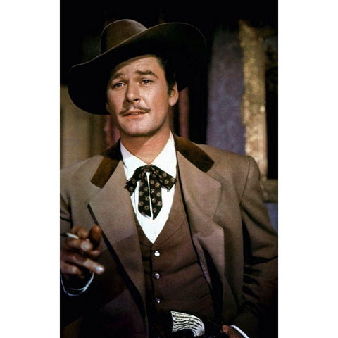 Errol Flynn - San Antonio Gold Ornate Wood Framed Art Print with Double Matting by Hollywood Photo Archive