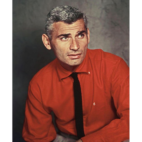 Jeff Chandler White Modern Wood Framed Art Print by Hollywood Photo Archive