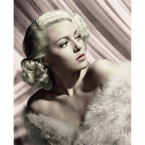 Lana Turner Gold Ornate Wood Framed Art Print with Double Matting by Hollywood Photo Archive