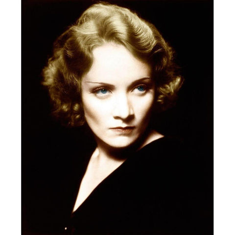 Marlene Dietrich Black Modern Wood Framed Art Print with Double Matting by Hollywood Photo Archive