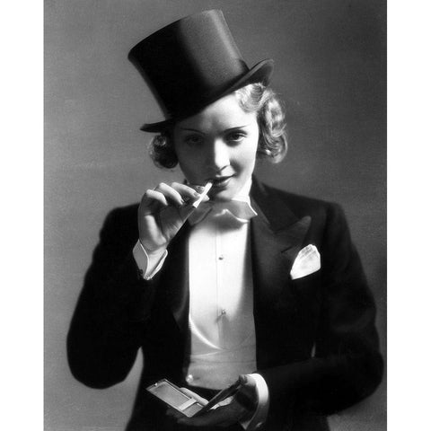 Marlene Dietrich White Modern Wood Framed Art Print by Hollywood Photo Archive