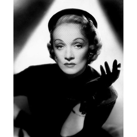 Marlene Dietrich Gold Ornate Wood Framed Art Print with Double Matting by Hollywood Photo Archive