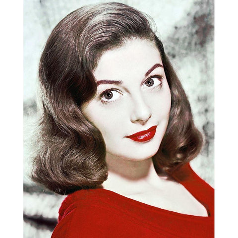 Pier Angeli Black Modern Wood Framed Art Print with Double Matting by Hollywood Photo Archive