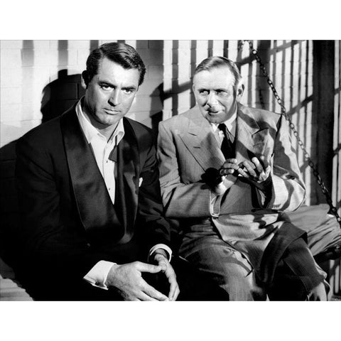 Cary Grant - Bringing Up Baby Black Modern Wood Framed Art Print with Double Matting by Hollywood Photo Archive