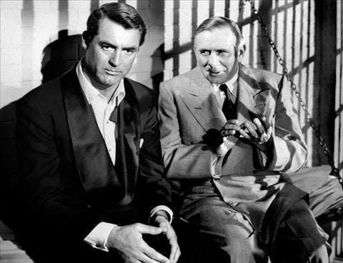 Cary Grant - Bringing Up Baby White Modern Wood Framed Art Print with Double Matting by Hollywood Photo Archive