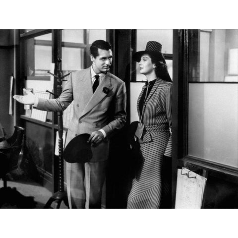 Cary Grant - His Girl Friday Black Modern Wood Framed Art Print with Double Matting by Hollywood Photo Archive