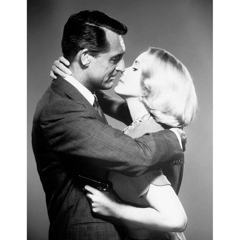 Cary Grant - North By Northwest Black Modern Wood Framed Art Print with Double Matting by Hollywood Photo Archive