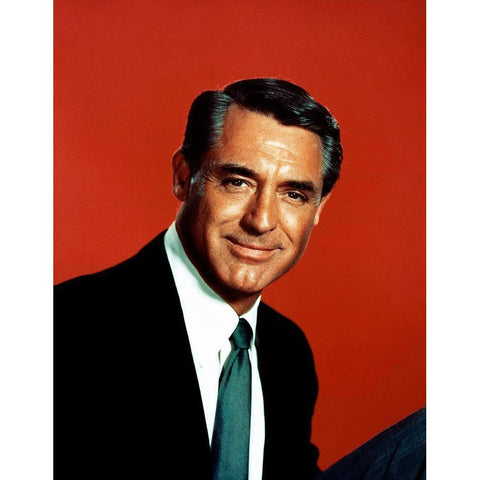 Cary Grant - North By Northwest White Modern Wood Framed Art Print by Hollywood Photo Archive