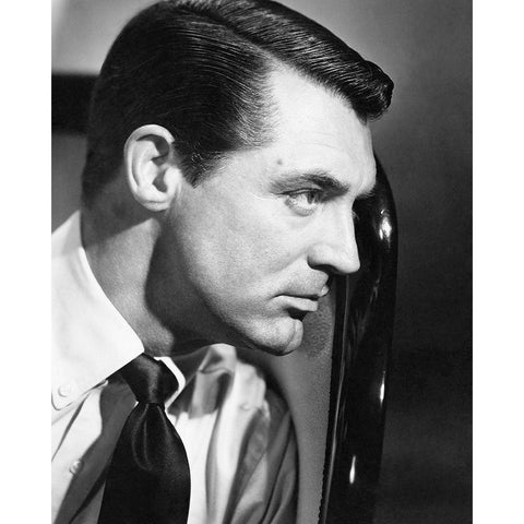 Cary Grant Black Modern Wood Framed Art Print with Double Matting by Hollywood Photo Archive