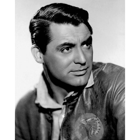 Cary Grant White Modern Wood Framed Art Print by Hollywood Photo Archive