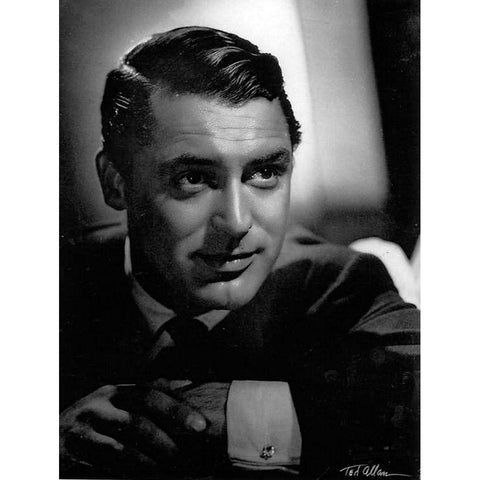 Cary Grant White Modern Wood Framed Art Print by Hollywood Photo Archive