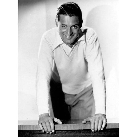 Cary Grant Black Modern Wood Framed Art Print with Double Matting by Hollywood Photo Archive