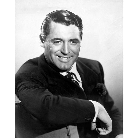 Cary Grant Black Modern Wood Framed Art Print with Double Matting by Hollywood Photo Archive