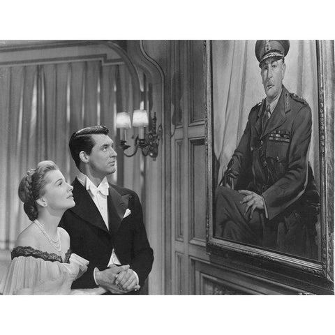 Cary Grant White Modern Wood Framed Art Print by Hollywood Photo Archive