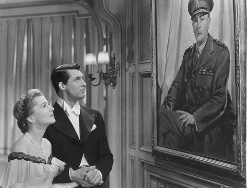 Cary Grant Black Ornate Wood Framed Art Print with Double Matting by Hollywood Photo Archive