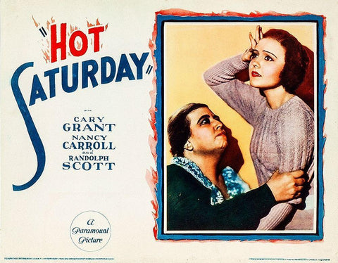 Cary Grant - Hot Saturday Black Ornate Wood Framed Art Print with Double Matting by Hollywood Photo Archive