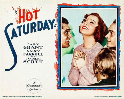 Cary Grant - Hot Saturday Black Ornate Wood Framed Art Print with Double Matting by Hollywood Photo Archive