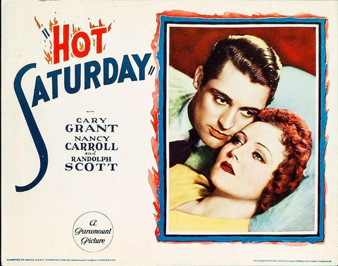 Cary Grant - Hot Saturday Black Ornate Wood Framed Art Print with Double Matting by Hollywood Photo Archive