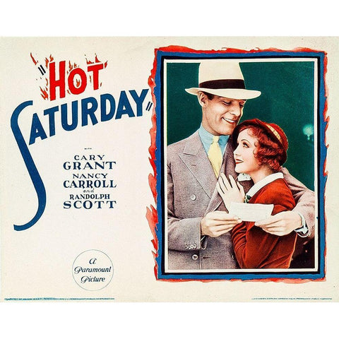 Cary Grant - Hot Saturday Gold Ornate Wood Framed Art Print with Double Matting by Hollywood Photo Archive