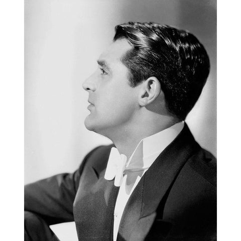 Cary Grant White Modern Wood Framed Art Print by Hollywood Photo Archive