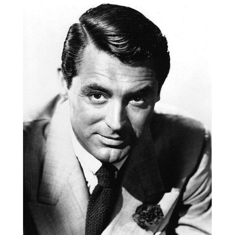 Cary Grant White Modern Wood Framed Art Print by Hollywood Photo Archive