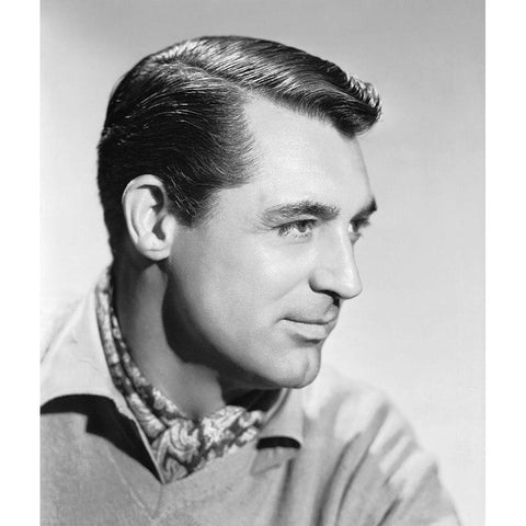 Cary Grant White Modern Wood Framed Art Print by Hollywood Photo Archive