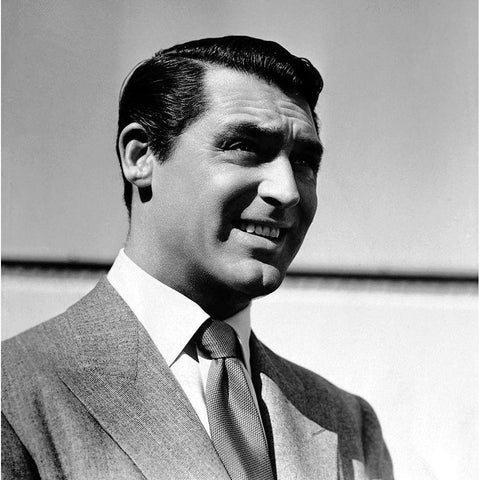 Cary Grant White Modern Wood Framed Art Print by Hollywood Photo Archive