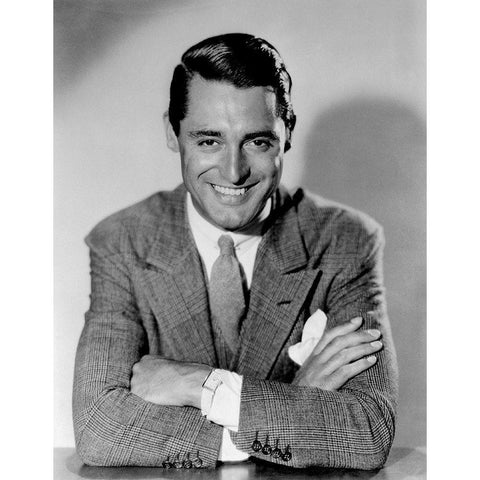 Cary Grant White Modern Wood Framed Art Print by Hollywood Photo Archive