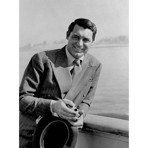 Cary Grant Gold Ornate Wood Framed Art Print with Double Matting by Hollywood Photo Archive