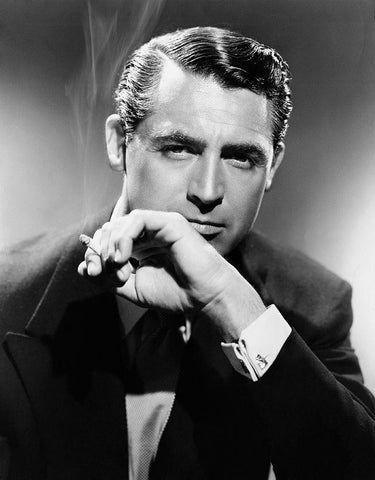 Cary Grant Black Ornate Wood Framed Art Print with Double Matting by Hollywood Photo Archive